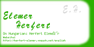 elemer herfert business card